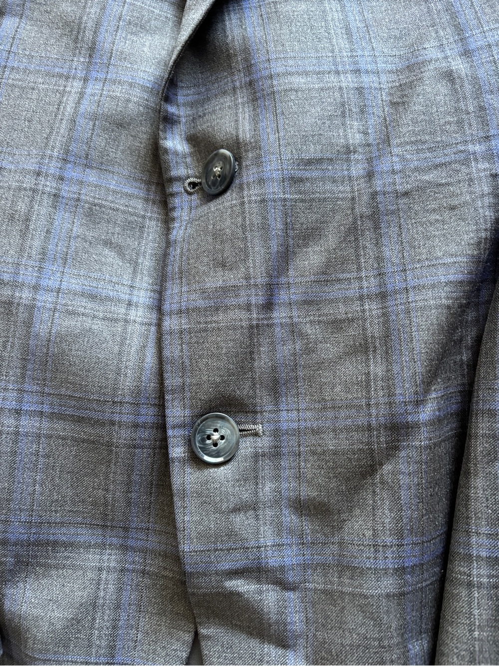 Peter Millar Sport blazer Mens 44R Wool Plaid Blazer Blue Canada Old Money Ivy - Picture 3 of 10